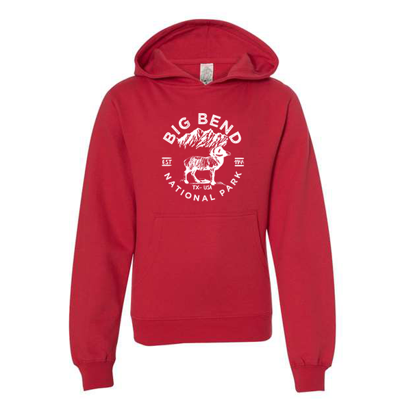 Big Bend National Park Youth Hoodie Sweatshirt - S / Red - hoodie