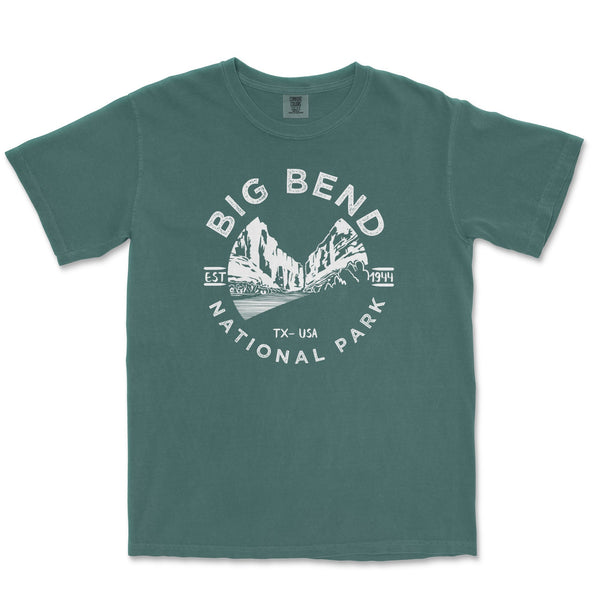 Big Bend Valley National Park Comfort Colors T Shirt - S / Blue Spruce - tshirt