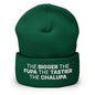 The Bigger the Fupa Tastier Chalupa Embroidered Knit Cuffed Beanie - Spruce