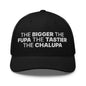 The Bigger the Fupa Tastier Chalupa Embroidered Mesh Trucker Hat - Black