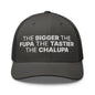 The Bigger the Fupa Tastier Chalupa Embroidered Mesh Trucker Hat - Charcoal