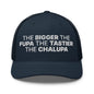 The Bigger the Fupa Tastier Chalupa Embroidered Mesh Trucker Hat - Navy