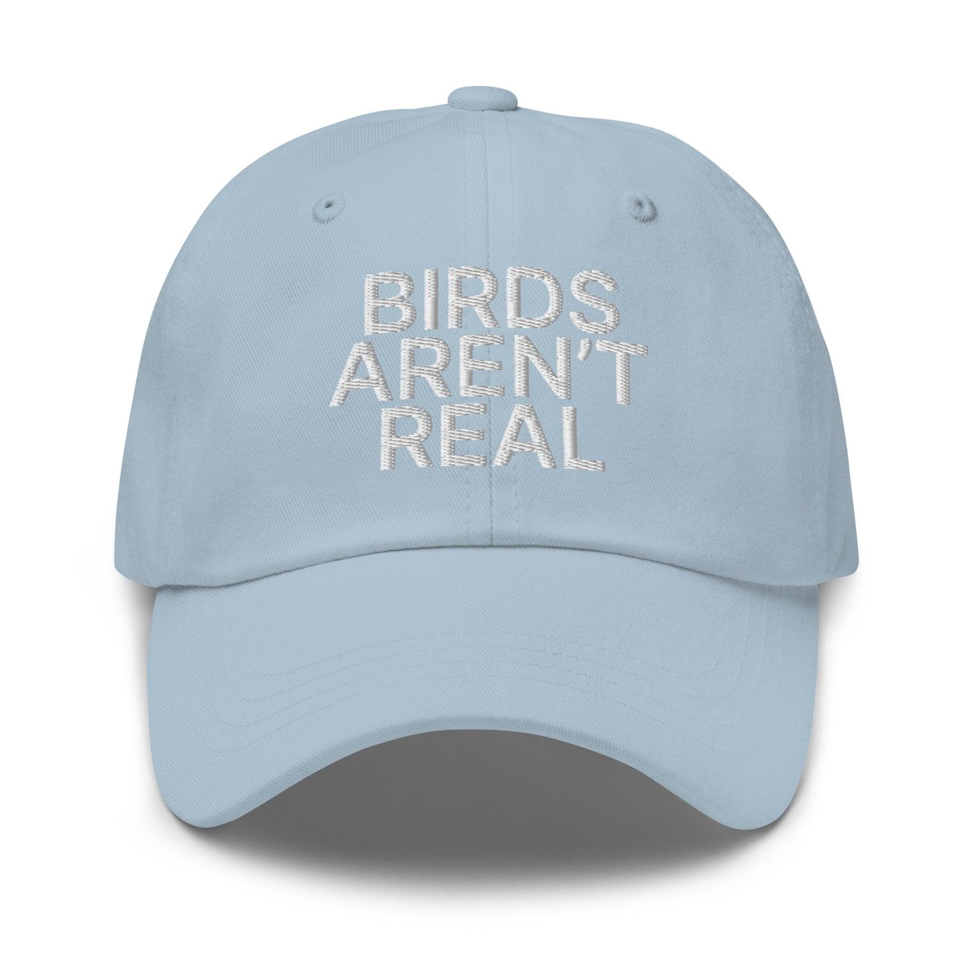 Birds Aren’t Real Embroidered Dad Hat - Light Blue