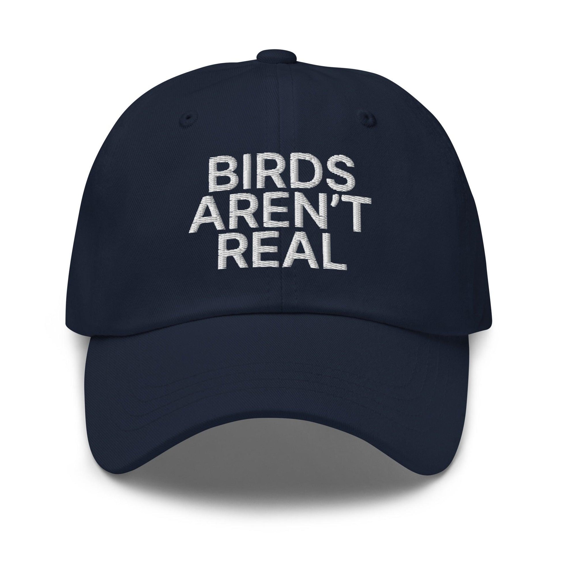 Birds Aren’t Real Embroidered Dad Hat - Navy