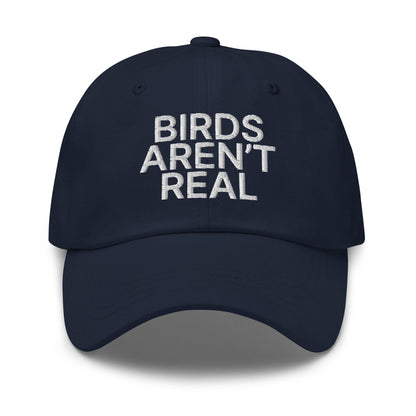 Birds Aren’t Real Embroidered Dad Hat - Navy