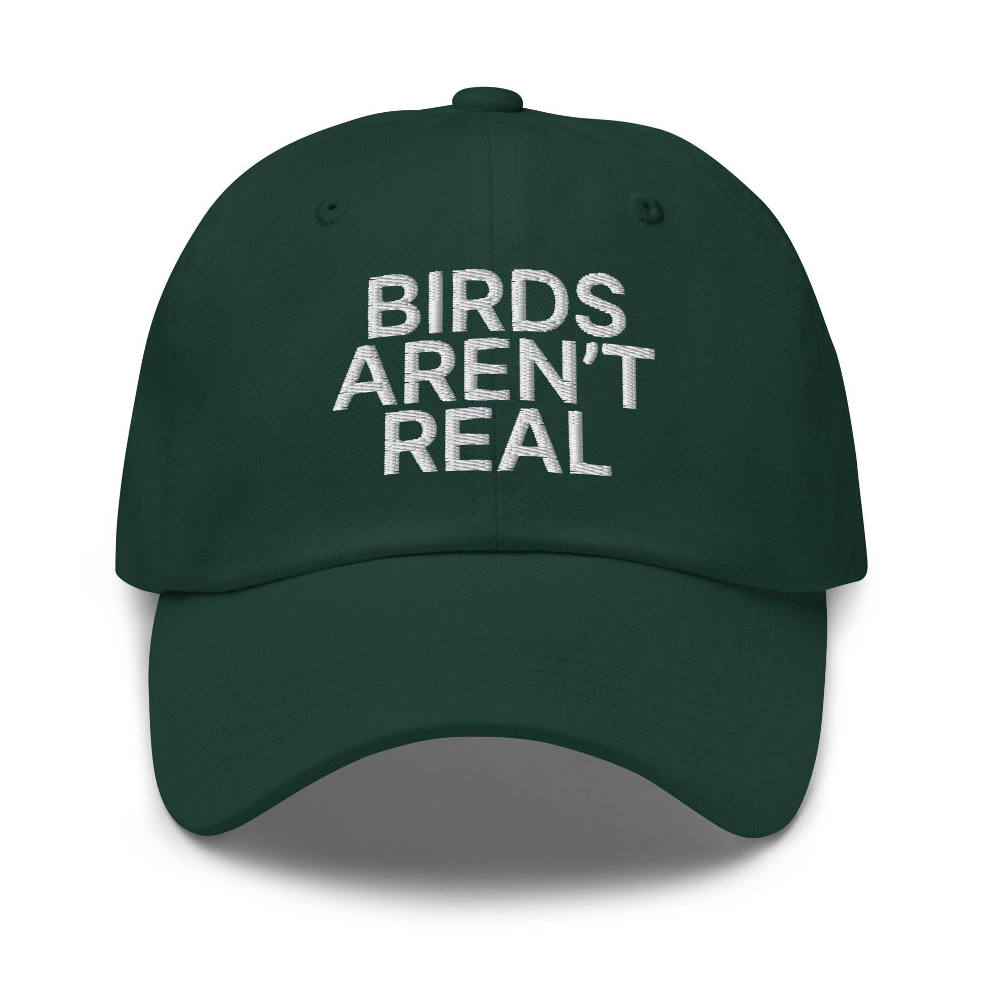 Birds Aren’t Real Embroidered Dad Hat - Spruce