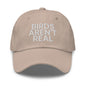 Birds Aren’t Real Embroidered Dad Hat - Stone