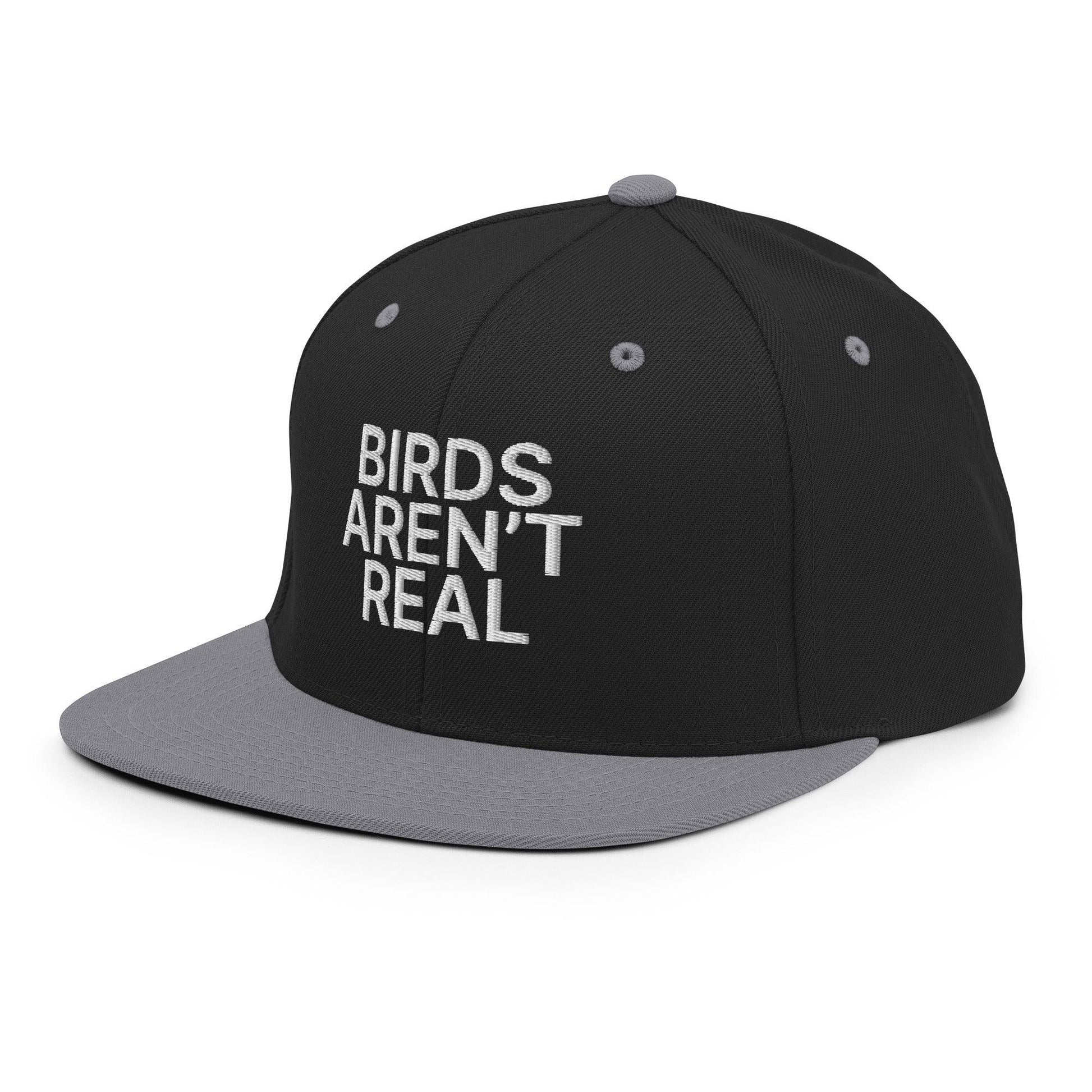 Birds Aren’t Real Embroidered Flat Bill Brim Snapback Hat