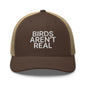Birds Aren’t Real Embroidered Mesh Trucker Hat - Brown/ Khaki