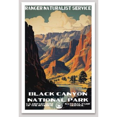 Black Canyon National Park WPA Sticker Large - sticker