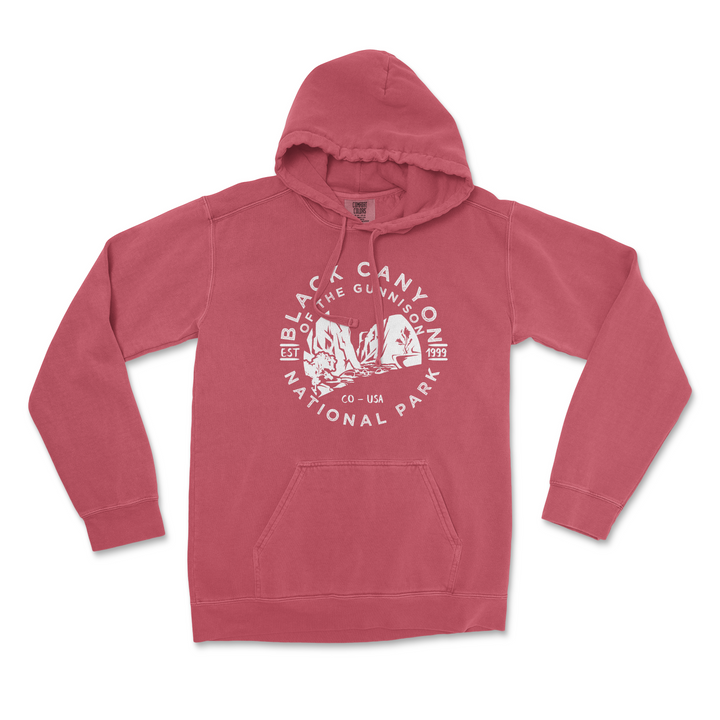 Black Canyon of the Gunnison National Park Comfort Colors Hoodie - S / Crimson - hoodie