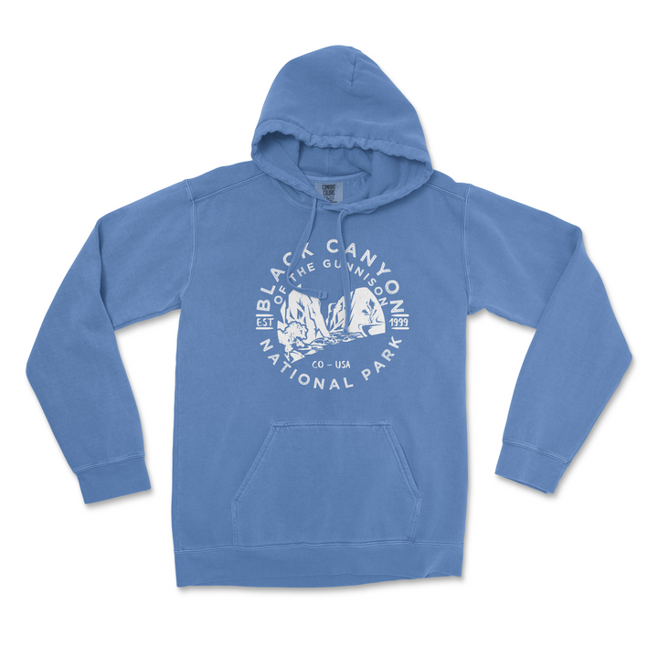 Black Canyon of the Gunnison National Park Comfort Colors Hoodie - S / Flo Blue - hoodie