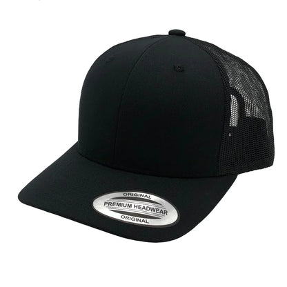 GNV-6606T - Premium Trucker Mesh Cap - Black / ONE SIZE - CAPS