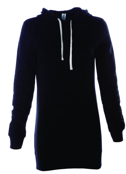 PRM65DRS - Midweight Special Blend Hooded Pullover Dress - Black / XS - HOODIES