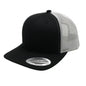 GNV-6606T - Premium Trucker Mesh Cap - Black White / ONE SIZE - CAPS