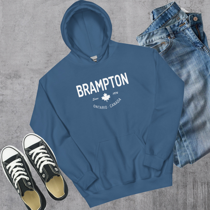 Brampton Since 1974 Hoodie - Indigo Blue / S