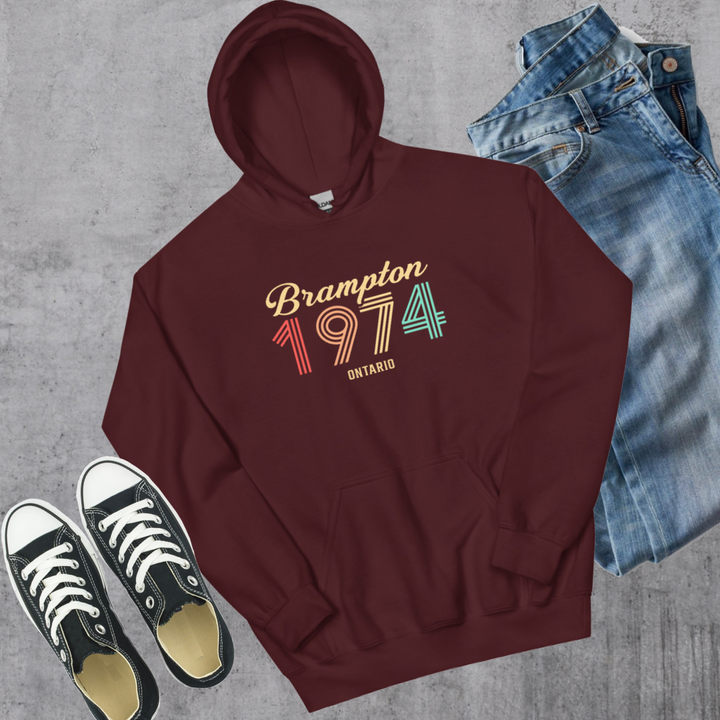 Brampton Vintage Hoodie - Maroon / S