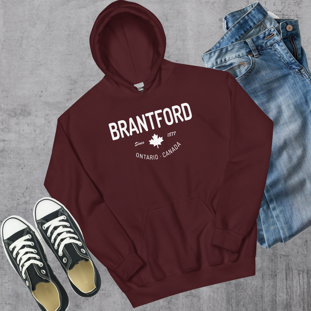 Brantford Since 1877 Hoodie - Maroon / S