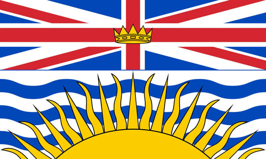 British Columbia Flag – Multiple Sizes Available 🌊🏔️ - 9x18in