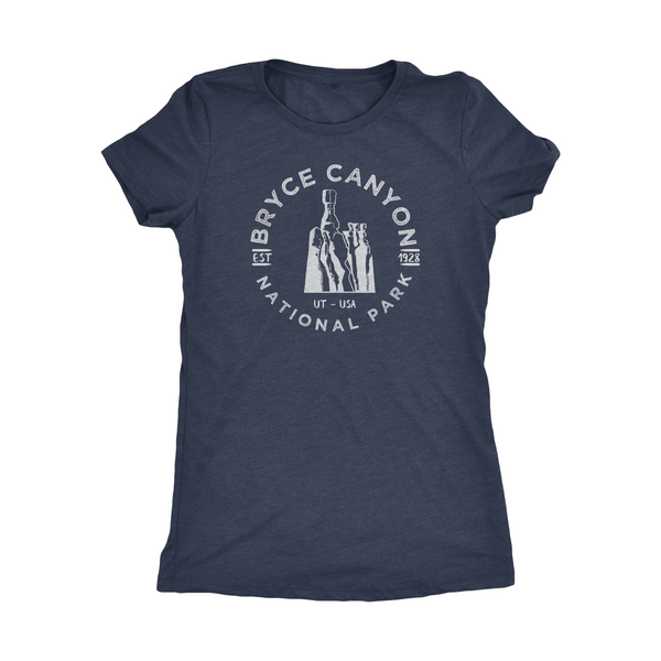 Bryce Canyon National Park Women’s T shirt - Vintage Navy / S - womens