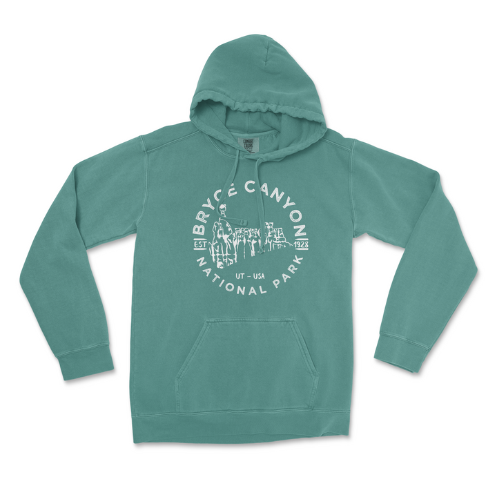 Bryce Canyon Valley National Park Comfort Colors Hoodie - S / BlueSpruce - hoodie