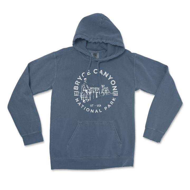 Bryce Canyon Valley National Park Comfort Colors Hoodie - S / Denim - hoodie