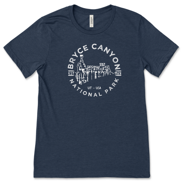 Bryce Canyon Valley National Park T shirt - Heather Navy / S - tshirt