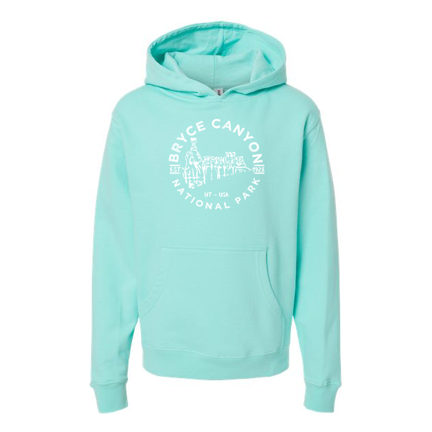 Bryce National Park Youth Hoodie Sweatshirt - S / Mint - hoodie