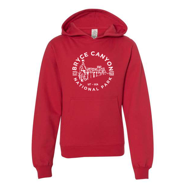 Bryce National Park Youth Hoodie Sweatshirt - S / Red - hoodie