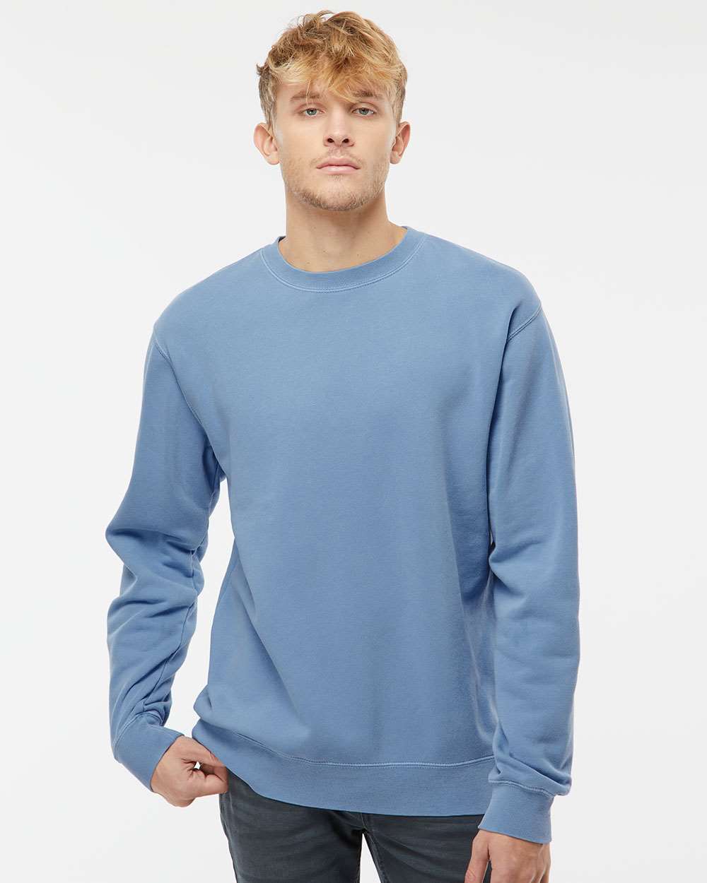 Independent Trading Co. Midweight Pigment-Dyed Crewneck Sweatshirt PRM3500