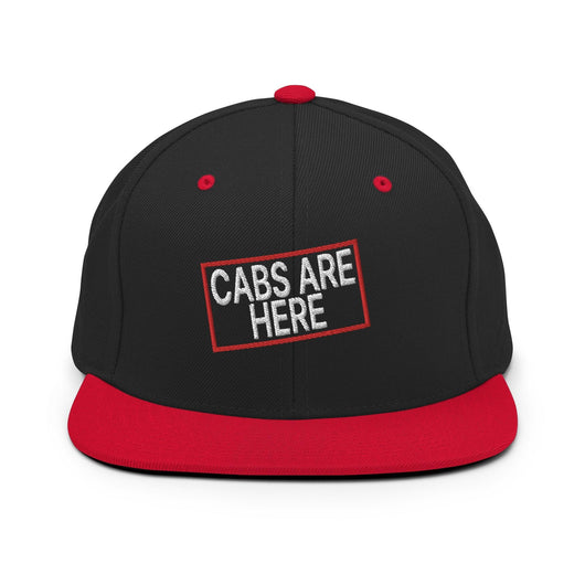 Cabs Are Here Bill Brim Snapback Hat - Black/ Red