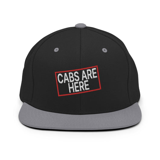 Cabs Are Here Bill Brim Snapback Hat - Black/ Silver