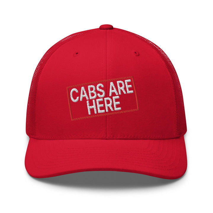 Cabs Are Here Retro Trucker Hat - Red