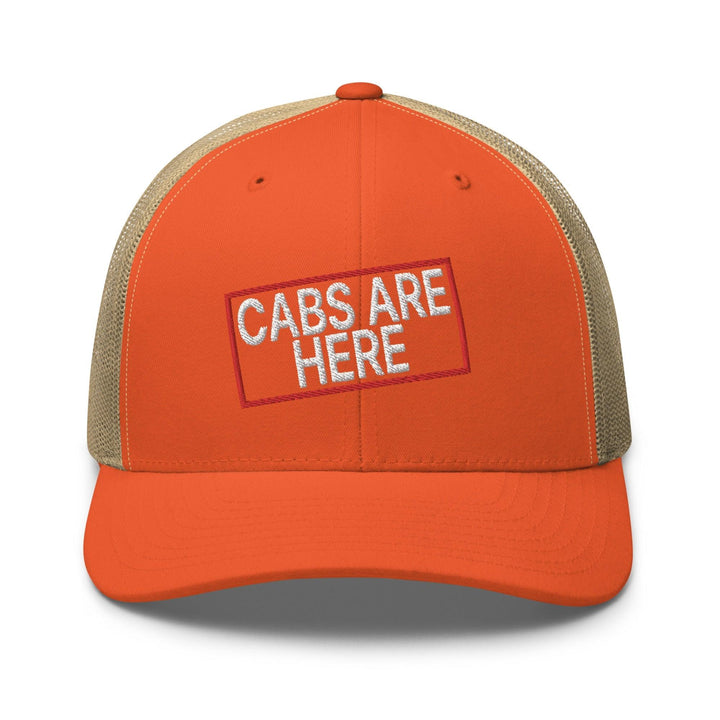 Cabs Are Here Retro Trucker Hat - Rustic Orange/ Khaki