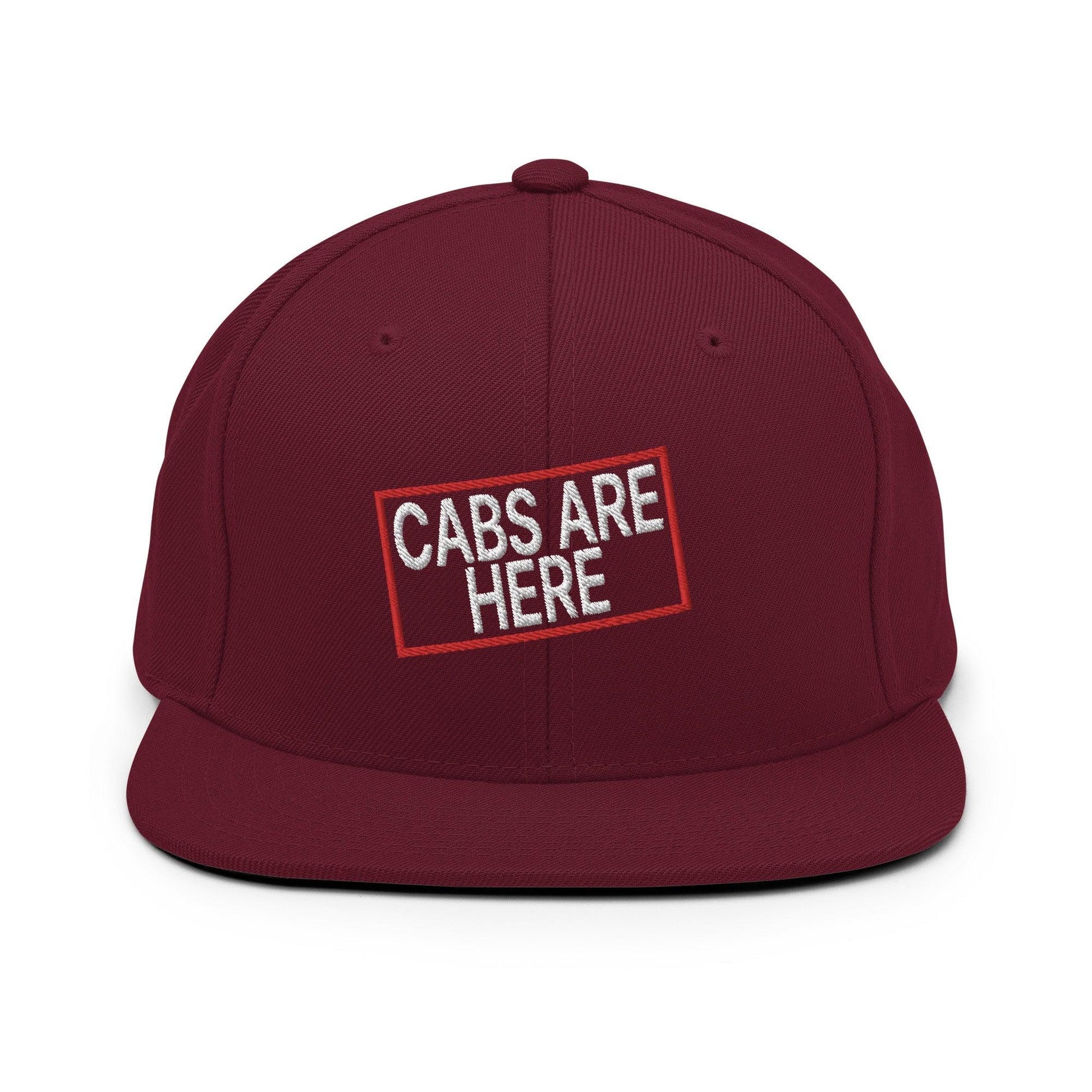 Cabs Are Here Bill Brim Snapback Hat - Maroon - Headwear