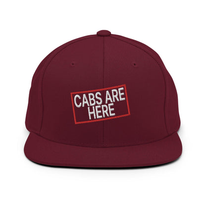 Cabs Are Here Bill Brim Snapback Hat - Maroon - Headwear