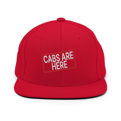 Cabs Are Here Bill Brim Snapback Hat - Red - Headwear