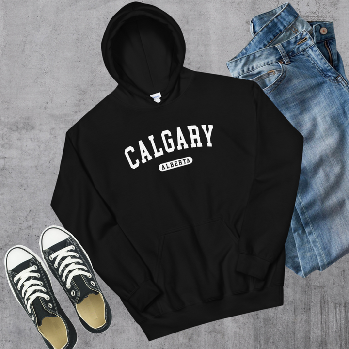 Calgary Alberta College Hoodie - Black / S