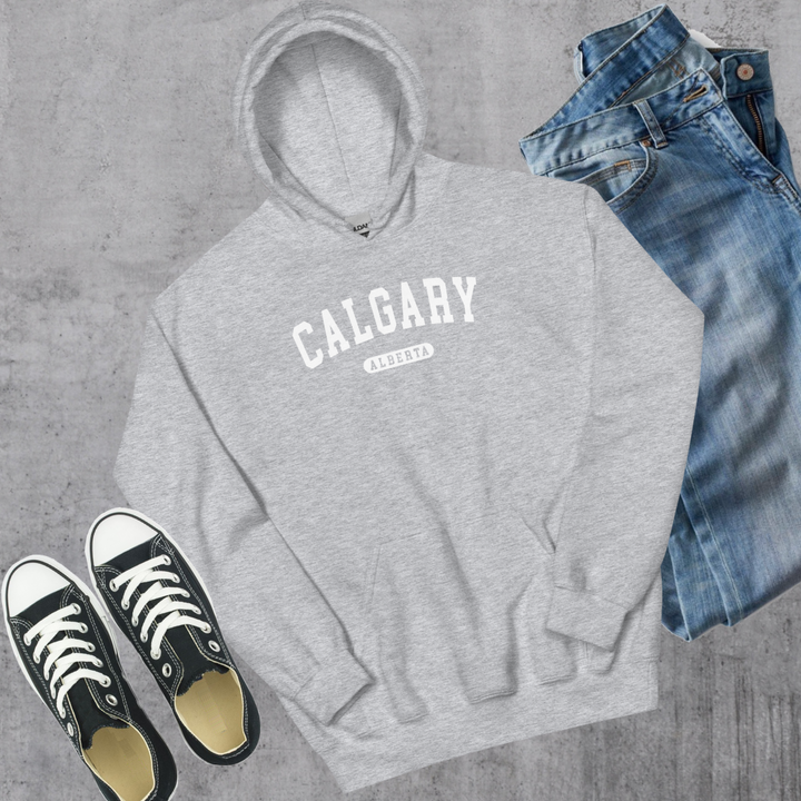 Calgary Alberta College Hoodie - Sport Grey / S