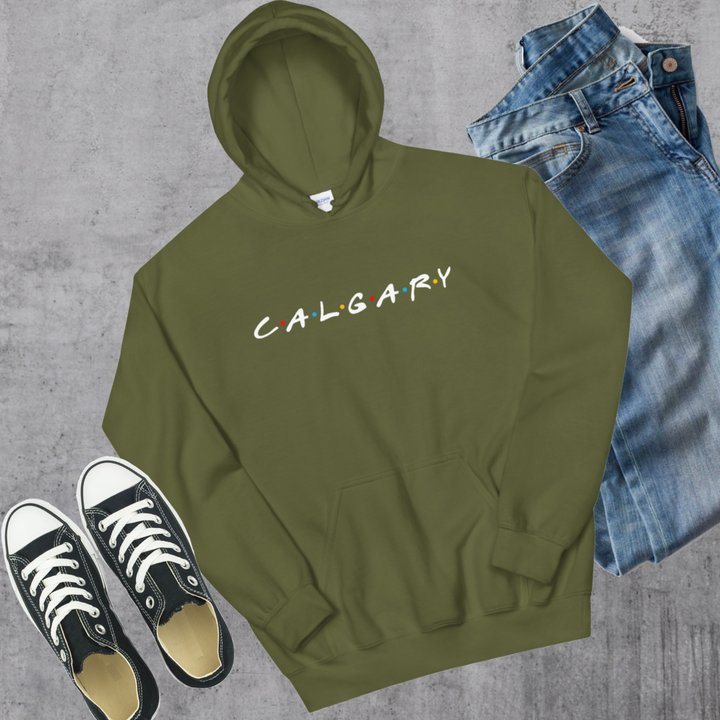 Calgary Friends Hoodie - Military Green / S