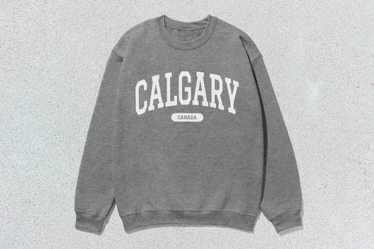 Calgary - Unisex Heavy Blend™ Crewneck Sweatshirt - athletic heather / Small - Sweatshirts & Hoodies