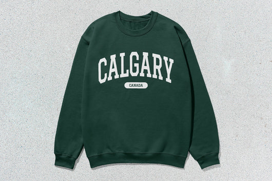 Calgary - Unisex Heavy Blend™ Crewneck Sweatshirt - Green / Small - Sweatshirts & Hoodies