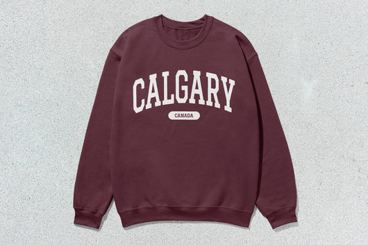 Calgary - Unisex Heavy Blend™ Crewneck Sweatshirt - Maroon / Small - Sweatshirts & Hoodies