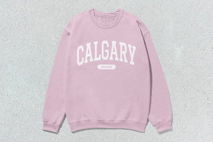 Calgary - Unisex Heavy Blend™ Crewneck Sweatshirt - Pink / Small - Sweatshirts & Hoodies