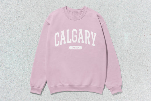 Calgary - Unisex Heavy Blend™ Crewneck Sweatshirt - Pink / Small - Sweatshirts & Hoodies