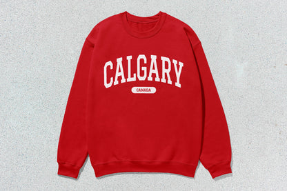 Calgary - Unisex Heavy Blend™ Crewneck Sweatshirt - Red / Small - Sweatshirts & Hoodies