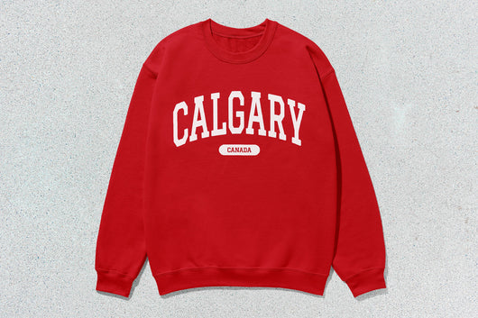 Calgary - Unisex Heavy Blend™ Crewneck Sweatshirt - Red / Small - Sweatshirts & Hoodies