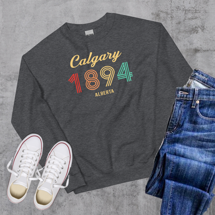 Calgary Vintage Crewneck - Dark Heather / S