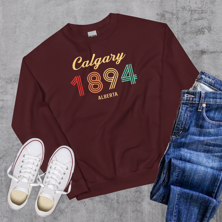 Calgary Vintage Crewneck - Maroon / S