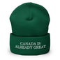 Canada is Already Great Embroidered Knit Cuffed Beanie - Spruce - Headwear